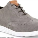 Cole Haan Misha Grand Oxfords Storm Cloud Gray Suede Derby Shoes Sz 9.5B Photo 2