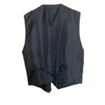 Leather Suede Black Vest Medium Snap Front Bikercore Moto Motorcycle Streetwear Photo 2
