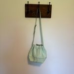 J.Crew Mint Green Leather Downing Bucket Bag Photo 1