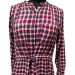 H&M  women’s plaid long sleeve shirt dress size 2 Photo 1