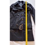 Guess women vintage wool black peacoat belted jacket Sz medium Photo 11