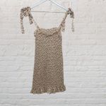 Free People Smocked Bella Mini Dress Small Ivory Floral Photo 2
