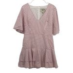 The Jetset Diaries  Stripped V Neck Mini Dress Size Large.‎ Tiered.  TJD Photo 8