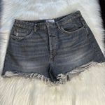 ZARA Gray Denim High Rise Cut Offs Photo 1