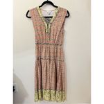 Current Air  Floral Contrast Lace Up Midis Dress XS Photo 6