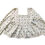 ByTiMo Cottagecore Top Ditsy Floral Milkmaid Square Neckline Peplum M NWT Brown Size M Photo 2