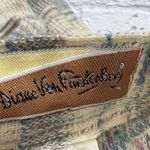 Diane Von Furstenberg Vintage  Plaid Skirt Size 14 Wool Blend Beige Pleated Midi Photo 6