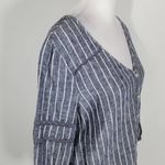 Old Navy  Navy and White Stripe Linen Button-up Top NWT Size Small Photo 4