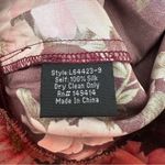 Johnny Was New! Winonna Silk Easy Pants Burgundy Floral Pull On Pants Size XL Photo 9