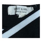 Heart & Hips Black and White Striped Crop Top Photo 2