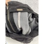 Free People Women's Denim Skirt Solid Black A Line Paneled Size 2 Photo 6