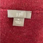 J.Jill Women Cardigan Sweater M Red Grandpa Academia Y2K Retro Casual Preppy Photo 1