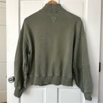 Aerie Sun’s Out Oversized Quarter Zip Sweatshirt Olive Green Size XS Photo 2