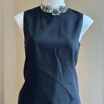 Ellen Tracy .Black Sleeveless Dress Or Casual Top 93% Silk Zipper In Back SZ 6 Photo 0