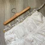 Vintage Peasant Skirt cotton eyelet embroidery lace mini womens White (large) Photo 2