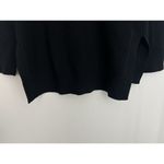 Athleta Merino Wool Blend Thermal Honeycomb Pullover Sweater Black Cozy Lounge Photo 5