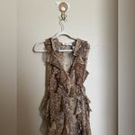 Diane Von Furstenberg  Lacey Python-print Wrap Dress‎ in Brown Silk Sz 8 Photo 5
