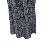 Hilary Radley Sleeveless Split Neck Sheer Tunic Dress Button Front Black Sz 10 Photo 5