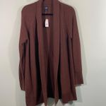 Gap Women Chocolate Brown Open Front Merino Wool Blend Cardigan Size MT NWT Photo 0