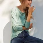 Maeve by Anthropologie Devine Sweater Tunic Mint Green Knit Soft Ribbed Medium Photo 1