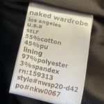 Naked Wardrobe  Runway Faux Leather Ruched Puff Sleeve Dress Photo 5