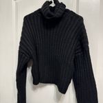 Topshop ‎ Black Ribbed Turtleneck Sweater Photo 1