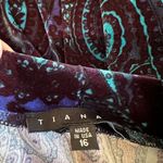 Tiana Black Purple Goth Paisley Velvet Shift Dress Long Sleeve XL Whimsigoth Size 16 Photo 4