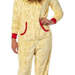 Disney Winnie the Pooh Union Suit Hooded Zip Up Pajama Sleepwear Plus Size 3X Photo 0