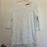 Loveappella  White Lace maternity top Photo 6