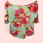 Abercrombie & Fitch Cute  floral boat neck lightweight floral top Y2K Photo 2