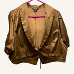 Paper + Tee Womens Dress Jacket Sleeve Cropped brown Size 3x Photo 0