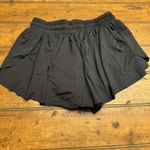 Luogongzi Shorts Women's Black 2 in 1 Flowy Running Gym Yoga,‎ Size S Flaw Photo 1