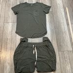 LATES Lounge Set Women's Size L Olive Green Shirt & Pants Casual Comfy Size L Photo 1