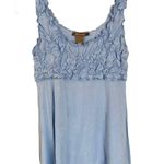 Kenar Blue Ruched Sleeveless Top Photo 2