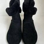 LÂMO FUR COLLAR WOMEN SUEDE BOOT APRÈS BLACK SZ 6 Photo 1