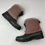 BASS | Brown Black Leather Zip Duck Boot Fleece Lined 11 Photo 1
