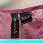 Full Tilt  Rose Button-Up Blouse with Lace large Photo 1