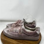 Schutz Sneakers Orianda Rose Pink Velvet Low Top Lace Up Size 9.5B Photo 1