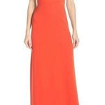 Jill Stuart Jill  NEW Orange Womens Size 8 Straight-Neck Gown Dress Photo 0