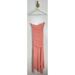 House Of CB  Ivana Gathered Asymmetric Dress in Apricot Size Medium Photo 6