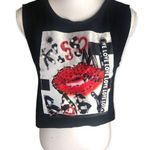 Teenbell Sleeveless Graphic Print Pearl Crop Top Photo 0