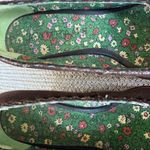 Vintage 90s Y2K Rampage Laurie Tan Brown Suede Peep Toe Wedges Sandals Shoes 7 Photo 3