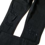 Current/Elliott NWT Stiletto in Jet Black Destroy Stretch Skinny Jeans 27 Photo 4
