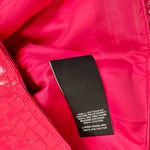 7 For All Mankind Hot Pink Vegan Leather Crocodile Crop Top Shorts Set M NEW Tag Photo 11