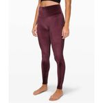 Lululemon Wunder Lounge High-Rise Tight 28" Velvet Garnet Cranberry Fall Size 8 Photo 1