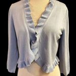 Talbots Baby Blue Ruffled sweater Photo 2