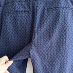 Mario Serrani  Italy Diamond Print Navy Blue Trousers, Business Casual Pants, 12 Photo 10