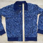 Athleta  Jacket Womens M Brooklyn Bomber Jacket II Blue Camo Full Zip‎ Photo 3