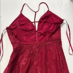 NBD Backless Red Lace asymmetrical Dress Photo 2