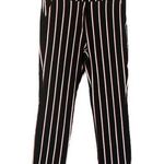 Mango Black, Red & White Striped Viscose Blend Career Fitted Pants Women Sz 6 Photo 0